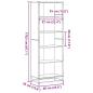 Preview: Bücherregal Grau Sonoma 60x35x170,5 cm Holzwerkstoff
