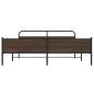 Preview: Metallbett ohne Matratze Braun Eichen-Optik 180x200 cm
