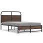 Preview: ARDEBO.de - Bettgestell ohne Matratze 140x200 cm Braun Eichen-Optik