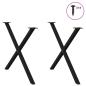 Preview: Esstischbeine X-Form 2 Stk. Schwarz 90x(72-73) cm Stahl