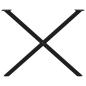 Preview: Esstischbeine X-Form 2 Stk. Schwarz 90x(72-73) cm Stahl
