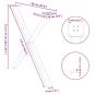Preview: Esstischbeine X-Form 2 Stk. Schwarz 90x(72-73) cm Stahl