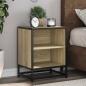 Preview: ARDEBO.de - Nachttische 2 Stk. Sonoma-Eiche 40x31x50cm Holzwerkstoff Metall