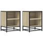 Preview: Nachttische 2 Stk. Sonoma-Eiche 40x31x50cm Holzwerkstoff Metall