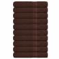 Preview: ARDEBO.de - Handtücher 10 Stk. Braun 100x200 cm 360 g/m² 100% Baumwolle