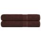 Preview: ARDEBO.de - Handtücher 2 Stk. Braun 100x200 cm 360 g/m² 100% Baumwolle