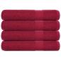 Preview: ARDEBO.de - Handtücher 4 Stk. Bordeauxrot 100x200cm 360 g/m² 100% Baumwolle