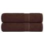 Preview: ARDEBO.de - Handtücher 2 Stk. Braun 50x100 cm 360 g/m² 100% Baumwolle