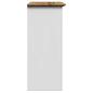 Preview: Waschbeckenunterschrank BODO Weiß und Braun 70x35x80 cm