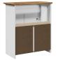 Preview: Waschbeckenunterschrank BODO Weiß und Braun 70x35x80 cm