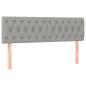 Preview: Boxspringbett mit Matratze Hellgrau 140x190 cm Stoff