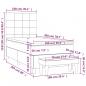 Preview: Boxspringbett mit Matratze Creme 100x200 cm Stoff
