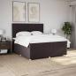 Preview: Boxspringbett mit Matratze Dunkelbraun 200x200 cm Stoff