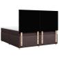 Preview: Boxspringbett mit Matratze Dunkelbraun 200x200 cm Stoff