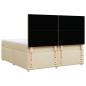 Preview: Boxspringbett mit Matratze Creme 200x200 cm Stoff