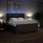 Preview: Boxspringbett mit Matratze Dunkelbraun 200x200 cm Stoff