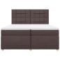 Preview: Boxspringbett mit Matratze Dunkelbraun 200x200 cm Stoff