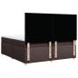 Preview: Boxspringbett mit Matratze Dunkelbraun 200x200 cm Stoff