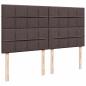 Preview: Boxspringbett mit Matratze Dunkelbraun 200x200 cm Stoff