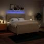 Preview: Boxspringbett mit Matratze Creme 200x200 cm Stoff