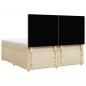 Preview: Boxspringbett mit Matratze Creme 200x200 cm Stoff