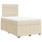 Preview: Boxspringbett mit Matratze Creme 120x200 cm Stoff
