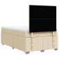 Preview: Boxspringbett mit Matratze Creme 120x200 cm Stoff