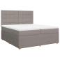 Preview: Boxspringbett mit Matratze Taupe 200x200 cm Stoff