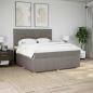 Preview: Boxspringbett mit Matratze Taupe 200x200 cm Stoff