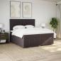 Preview: Boxspringbett mit Matratze Dunkelbraun 200x200 cm Stoff