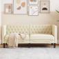 Preview: ARDEBO.de - Chesterfield-Sofa 2-Sitzer Creme Kunstleder
