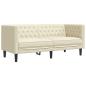 Preview: 3-tlg. Chesterfield-Sofa-Set Creme Kunstleder
