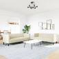 Preview: 2-tlg. Chesterfield-Sofa-Set Creme Kunstleder