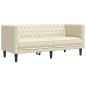 Preview: 2-tlg. Chesterfield-Sofa-Set Creme Kunstleder