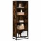 Preview: ARDEBO.de - Bücherregal Räuchereiche 60x35x170,5 cm Holzwerkstoff