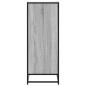 Preview: Schuhschrank Grau Sonoma 75x38x97,5 cm Holzwerkstoff Metall