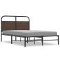 Preview: Bettgestell ohne Matratze 135x190 cm Braun Eichen-Optik