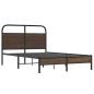 Preview: Bettgestell ohne Matratze 135x190 cm Braun Eichen-Optik