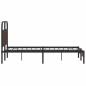 Preview: Bettgestell ohne Matratze 135x190 cm Braun Eichen-Optik