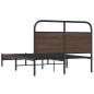 Preview: Bettgestell ohne Matratze 135x190 cm Braun Eichen-Optik