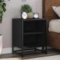 Preview: Nachttisch Schwarz 40x31x50 cm Holzwerkstoff und Metall