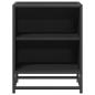 Preview: Nachttisch Schwarz 40x31x50 cm Holzwerkstoff und Metall