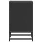 Preview: Nachttisch Schwarz 40x31x50 cm Holzwerkstoff und Metall