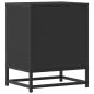 Preview: Nachttisch Schwarz 40x31x50 cm Holzwerkstoff und Metall