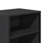 Preview: Nachttisch Schwarz 40x31x50 cm Holzwerkstoff und Metall