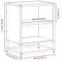 Preview: Nachttisch Schwarz 40x31x50 cm Holzwerkstoff und Metall