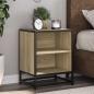 Preview: ARDEBO.de - Nachttisch Sonoma-Eiche 40x31x50 cm Holzwerkstoff und Metall
