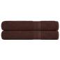 Preview: ARDEBO.de - Saunatücher 2 Stk. Braun 80x200 cm 360 g/m² 100% Baumwolle