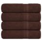 Preview: ARDEBO.de - Handtücher 4 Stk. Braun 50x100 cm 360 g/m² 100% Baumwolle