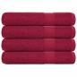 Preview: ARDEBO.de - Saunatücher 4 Stk. Bordeauxrot 80x200cm 360 g/m² 100% Baumwolle